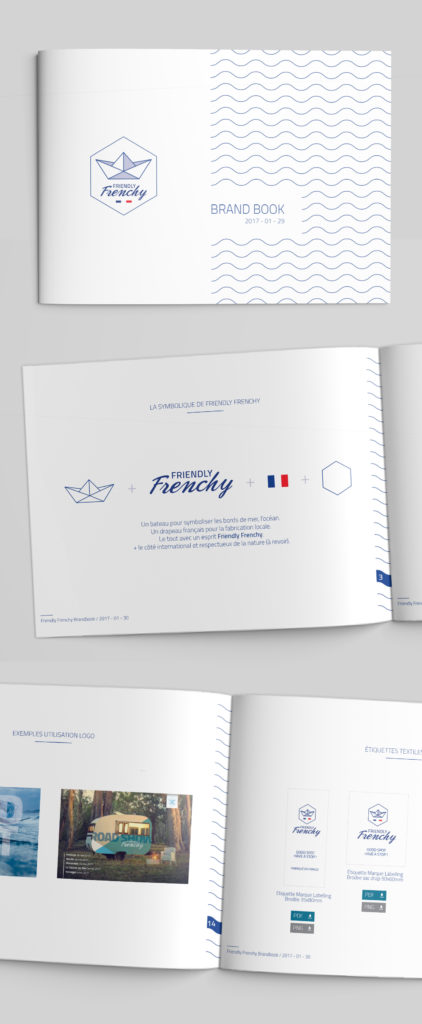 Charte graphique et logo Friendly Frenchy les lunettes en coquillage