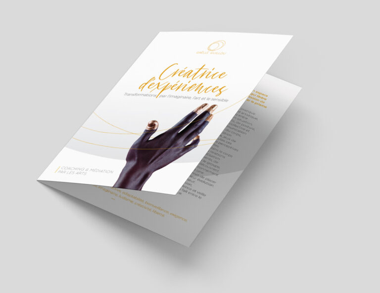 Brochure de communication Gaëlle Guillou Coaching et Médiation par les arts