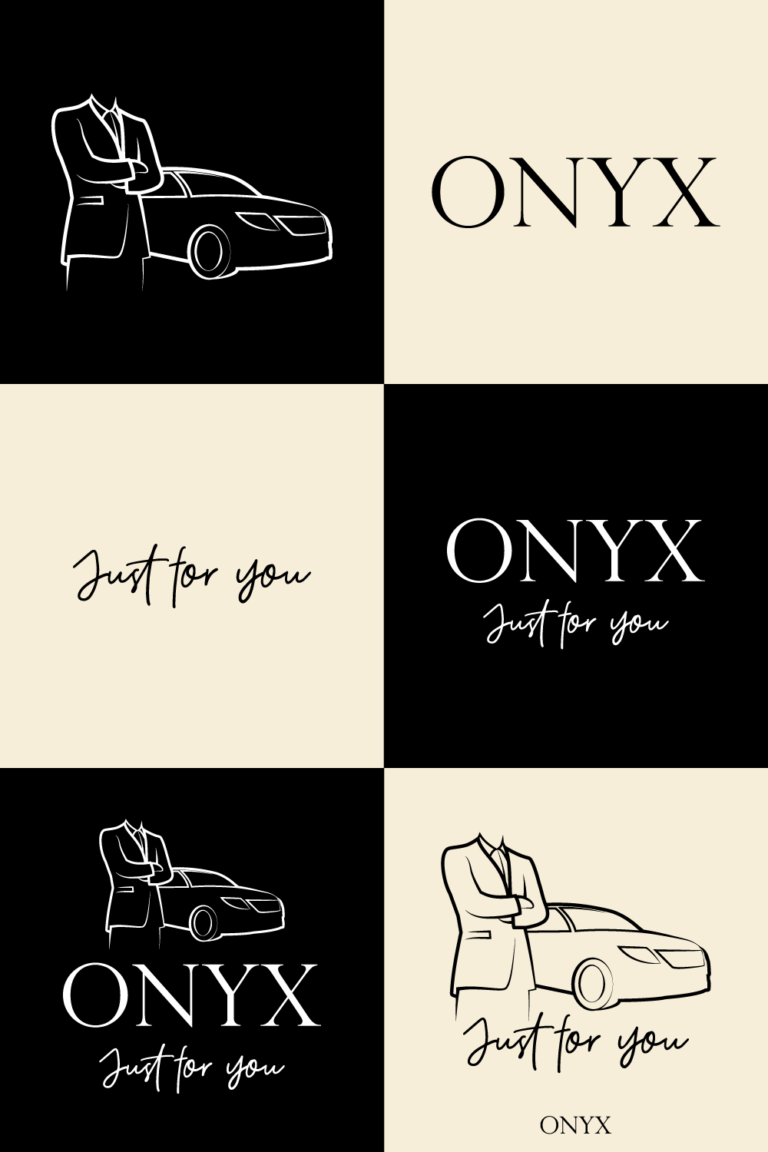 Identité visuelle Onyx VTC service de voiture avec chauffeur à Tours