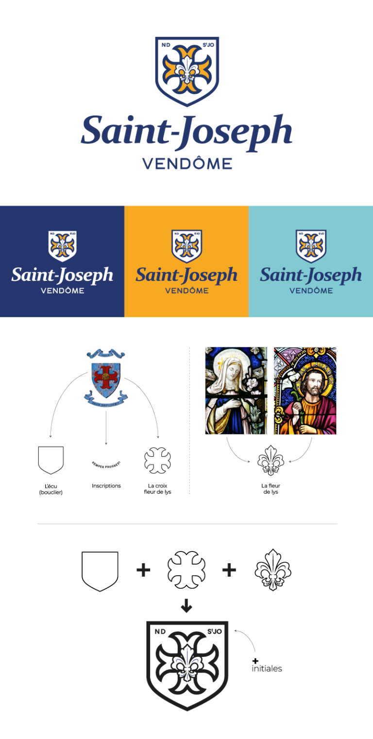 Création identité visuelle Saint-Joseph Vendôme et supports de communication