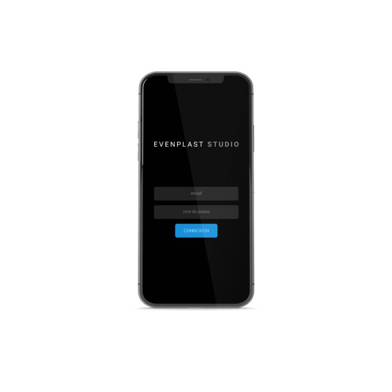 Application Evenplast Studio accueil